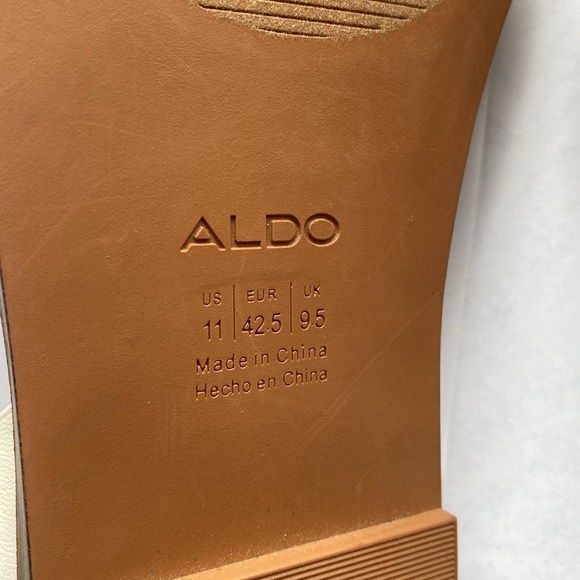 ALDO Women's White Sandals with Gold Accent Size US 11 - Picture 7 of 7